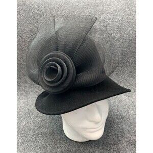 Giovannio Fascinator Hat Womens  Wool Cloche Bucket Downton Equestrian Derby